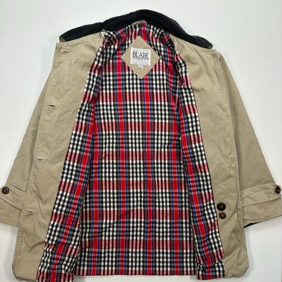 Blair Tan Twill and Corduroy Barn Jacket with Plaid Lining Size Medium - Picture 5 of 8